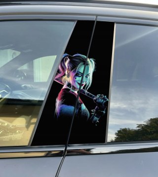 Harley Quinn Holograficzna Naklejka na słupek auta Edycja Limitowana 50szt