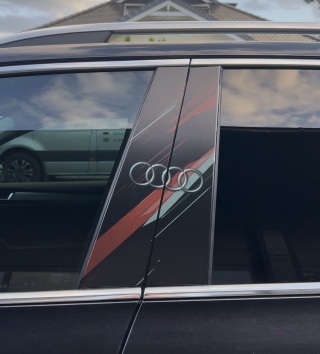 Naklejka na słupek auta Audi Folia Premium GRATIS
