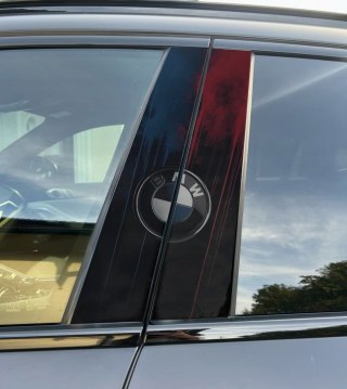 Naklejka na słupek auta BMW Folia Premium GRATIS