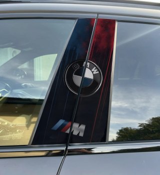 Naklejka na słupek auta BMW M Folia Premium GRATIS