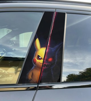 Naklejka na słupek auta Pikachu Folia Premium GRATIS