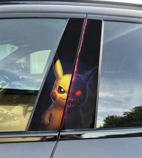 Naklejka na słupek auta Pikachu Folia Premium GRATIS