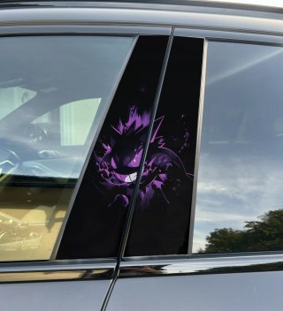 Naklejka na słupek auta Pokemon Gengar Folia Premium GRATIS