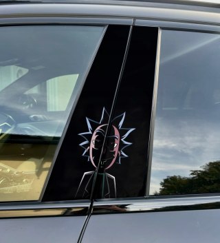 Naklejka na słupek auta Rick i Morty Połysk Folia Premium GRATIS