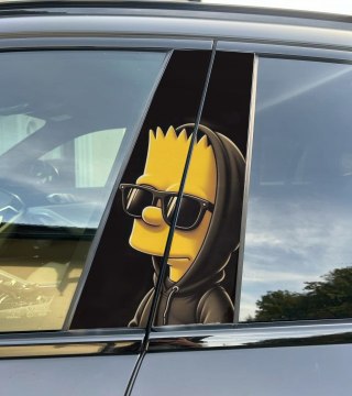 Naklejka na słupek auta Simpson Folia Premium GRATIS