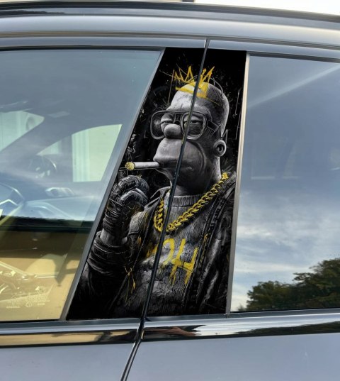 Naklejka na słupek auta Simpson Homer Folia Premium GRATIS