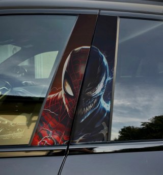 Naklejka na słupek auta Spider Man Venom Folia Premium GRATIS