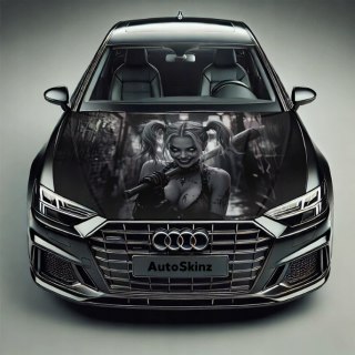 Folia na Maskę Samochodu PREMIUM AutoSkinz Harley Quinn Ochrona Lakieru