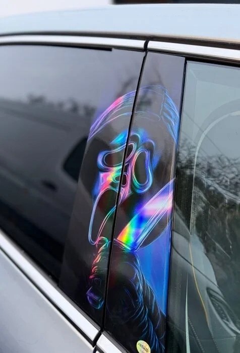 Ghostface Holograficzna Naklejka na słupek auta Edycja limitowana 50szt