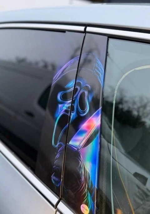 Ghostface Holograficzna Naklejka na słupek auta Edycja limitowana 50szt