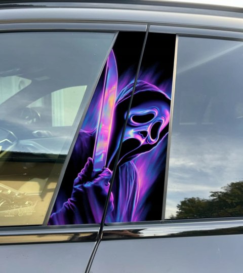 Ghostface Krzyk Holograficzna Naklejka na słupek Seria limitowana 50szt