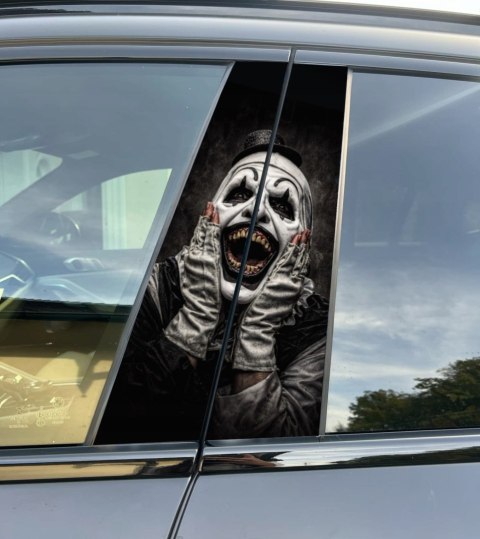 Naklejka na słupek auta Art Klaun Terrifier Folia Premium GRATIS