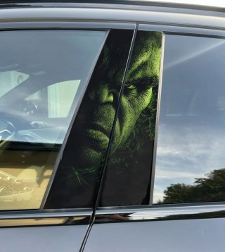 Naklejka na słupek auta Hulk Folia Premium GRATIS