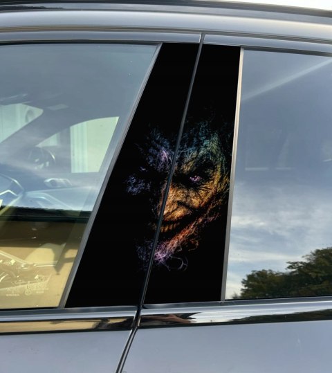 Naklejka na słupek auta Joker Chaos Folia Premium GRATIS