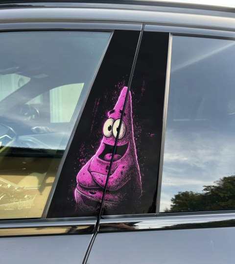 Naklejka na słupek auta Patryk Gwiazda Spongebob Folia Premium GRATIS