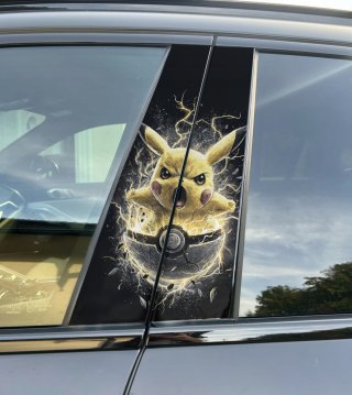 Naklejka na słupek auta Pikachu Tuning Folia Premium GRATIS