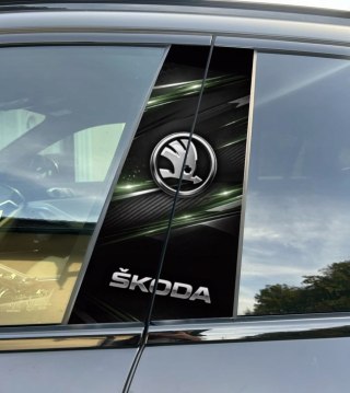 Naklejka na słupek auta SKODA Folia Premium GRATIS