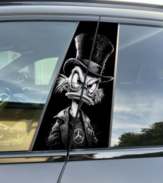 Naklejka na słupek auta Sknerus McKwacz Mercedes Folia Premium GRATIS
