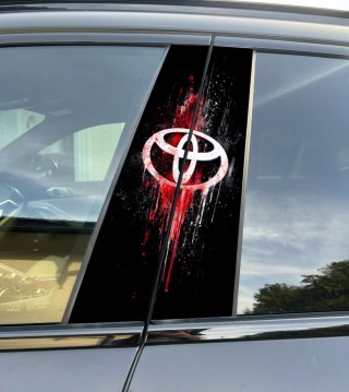 Naklejka na słupek auta Toyota Logo Folia Premium GRATIS