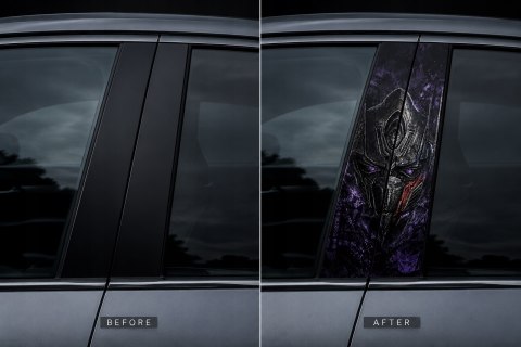 Naklejka na słupek auta Transformers Folia Premium GRATIS