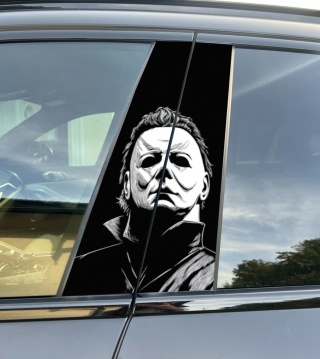 Naklejka na słupek auta Michael Myers Folia Premium GRATIS