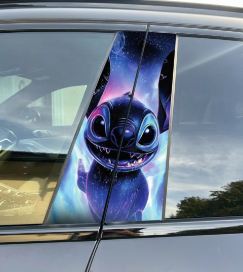 Stitch Holograficzna Naklejka na słupek Seria limitowana 50szt