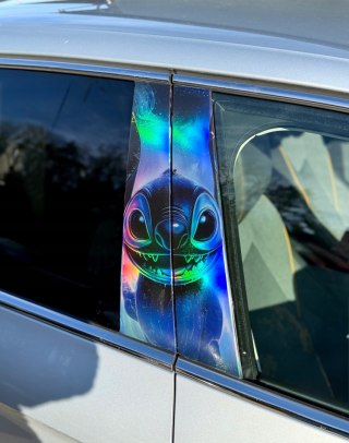 Stitch Holograficzna Naklejka na słupek Seria limitowana 50szt